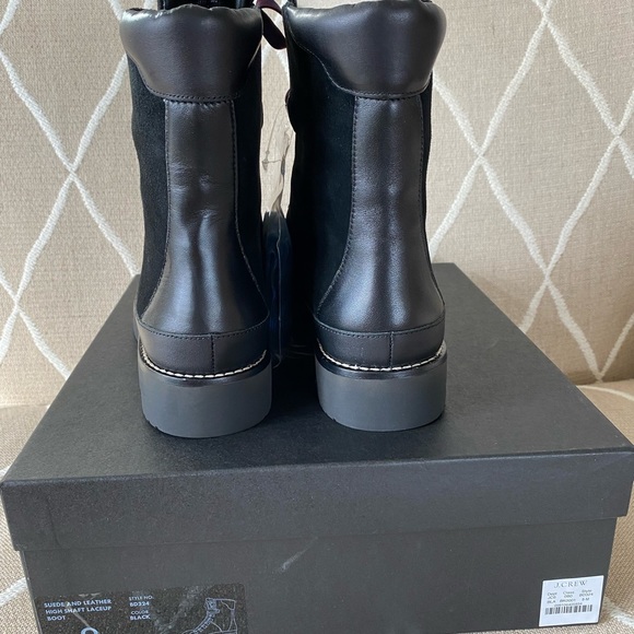 J Crew Suede and Leather Laceup Combat Boots NWT! - Picture 4 of 8